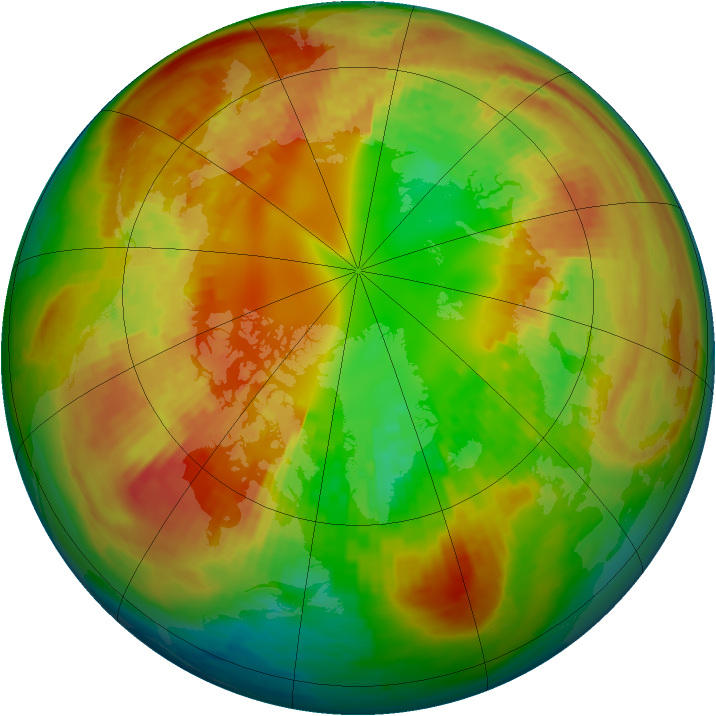 Arctic ozone map for 23 February 2003
